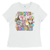 White easter  with my gnomies Ladies Tee - MaliasSmallBusiness