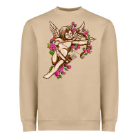 Mushroom Cupid with rose Valentine's Day Heavyweight Sweatshirt - HowdyJamesFarm