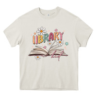 Cream library kid Heavy Core Tee - MaliasSmallBusiness