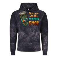 Cloud Black watercolor give me all the pumpkin spice Vintage Hoodie - RanaPortraitStore