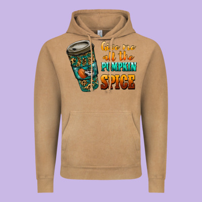 Watercolor Give Me All The Pumpkin Spice Vintage Hoodie Designed By Ranaportraitstore