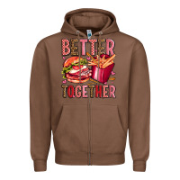 Chestnut hamburger potatoes better together olivia Zipper Hoodie - OliviaCreatesArt