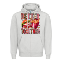 Dove Grey hamburger potatoes better together olivia Zipper Hoodie - OliviaCreatesArt