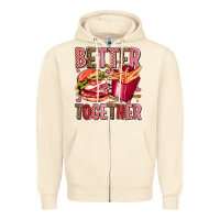 Sandshell hamburger potatoes better together olivia Zipper Hoodie - OliviaCreatesArt