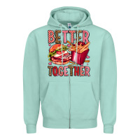 Seafoam hamburger potatoes better together olivia Zipper Hoodie - OliviaCreatesArt