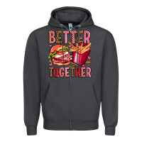 Smoke hamburger potatoes better together olivia Zipper Hoodie - OliviaCreatesArt