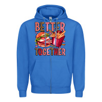 True Royal hamburger potatoes better together olivia Zipper Hoodie - OliviaCreatesArt