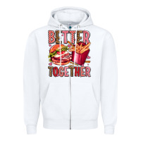 White hamburger potatoes better together olivia Zipper Hoodie - OliviaCreatesArt