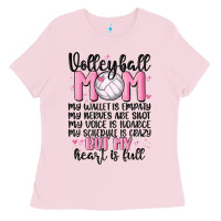 Bubblegum Pink volleyball mom Ladies Tee - MaliasSmallBusiness