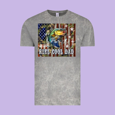 4th Of July Western Reel Cool Dad Bass Vintage Tee Designed By Lillyallendesigns
