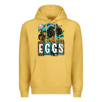 Antique Gold Easter Day Monster truck crushing eggs Premium Hoodie - OliviaCreatesArt