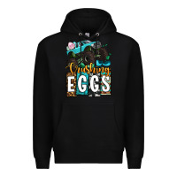 Black Easter Day Monster truck crushing eggs Premium Hoodie - OliviaCreatesArt