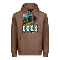 Chestnut Easter Day Monster truck crushing eggs Premium Hoodie - OliviaCreatesArt