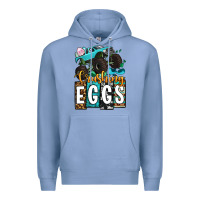 Colony Blue Easter Day Monster truck crushing eggs Premium Hoodie - OliviaCreatesArt
