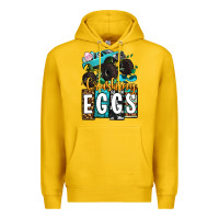 Lemon Easter Day Monster truck crushing eggs Premium Hoodie - OliviaCreatesArt