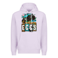 Lilac Easter Day Monster truck crushing eggs Premium Hoodie - OliviaCreatesArt