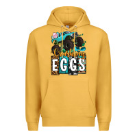 Mustard Easter Day Monster truck crushing eggs Premium Hoodie - OliviaCreatesArt