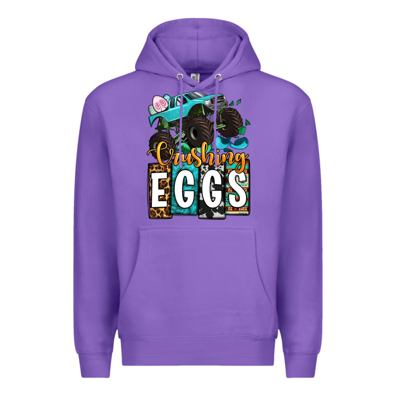 Easter Day Monster Truck Crushing Eggs Premium Hoodie by OliviaCreatesArt | Teevron