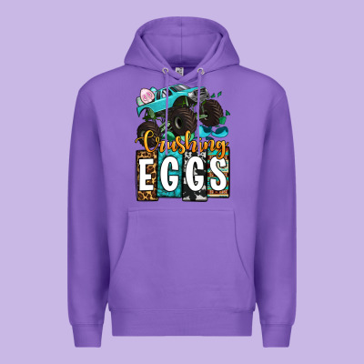 Easter Day Monster Truck Crushing Eggs Premium Hoodie Designed By Oliviacreatesart