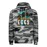 Slate Camo Easter Day Monster truck crushing eggs Premium Hoodie - OliviaCreatesArt