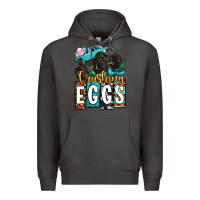 Smoke Easter Day Monster truck crushing eggs Premium Hoodie - OliviaCreatesArt