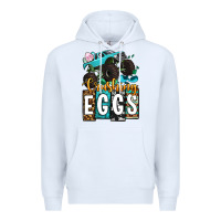 White Easter Day Monster truck crushing eggs Premium Hoodie - OliviaCreatesArt