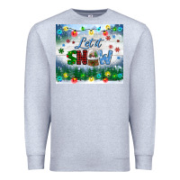 Heather Grey let it snow tumbler Premium Sweatshirt - BundleAndBundleShop