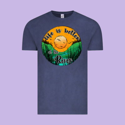 Life Is Better At The River Vintage Tee Designed By Jahusdesignshop