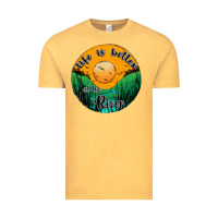 Vintage Mustard life is better at the river Vintage Tee - JahusDesignShop