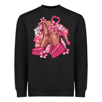 Black Cancer high heels Cancer Awareness Heavyweight Sweatshirt - HowdyJamesFarm