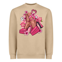 Mushroom Cancer high heels Cancer Awareness Heavyweight Sweatshirt - HowdyJamesFarm