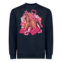 Navy Cancer high heels Cancer Awareness Heavyweight Sweatshirt - HowdyJamesFarm