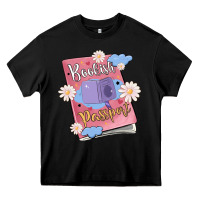 Black bookish passport Heavy Core Tee - MaliasSmallBusiness