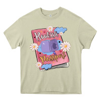 Mossy bookish passport Heavy Core Tee - MaliasSmallBusiness