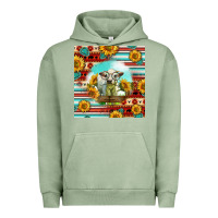 Pigment Oil Green Charolais Calf Gemstone Urban Hoodie - LillyAllenDesigns