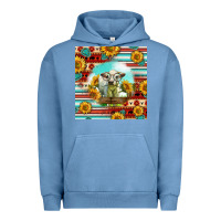 Pigment Pebble Blue Charolais Calf Gemstone Urban Hoodie - LillyAllenDesigns
