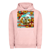 Pigment Salmon Charolais Calf Gemstone Urban Hoodie - LillyAllenDesigns