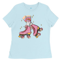 Baby Blue skate Ladies Tee - MaliasSmallBusiness