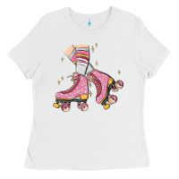 White skate Ladies Tee - MaliasSmallBusiness