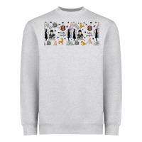 Heather Grey gothic girl and colorful girl Heavyweight Sweatshirt - TumblerDesignByShophia