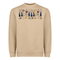 Gothic Girl And Colorful Girl Heavyweight Sweatshirt | Teevron