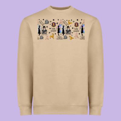 Gothic Girl And Colorful Girl Heavyweight Sweatshirt Designed By Tumblerdesignbyshophia
