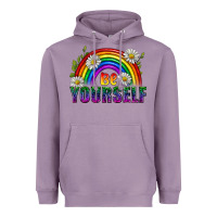 Lavender Be Yourself Pride Lgbtq Heavyweight Hoodie - BundleAndBundleShop