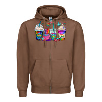 Chestnut pride lgbtq coffee cups Zipper Hoodie - OliviaCreatesArt
