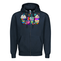 Navy pride lgbtq coffee cups Zipper Hoodie - OliviaCreatesArt