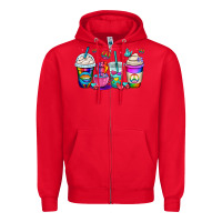 Red pride lgbtq coffee cups Zipper Hoodie - OliviaCreatesArt
