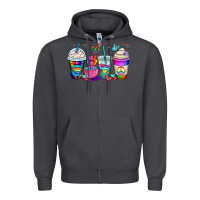 Smoke pride lgbtq coffee cups Zipper Hoodie - OliviaCreatesArt