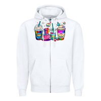 White pride lgbtq coffee cups Zipper Hoodie - OliviaCreatesArt