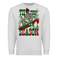 Dove Grey tis the season skeleton snowboard Premium Sweatshirt - FaDigitalArtStudio