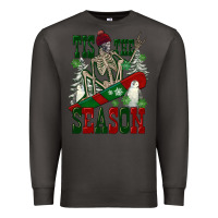 Smoke tis the season skeleton snowboard Premium Sweatshirt - FaDigitalArtStudio